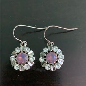 Purple Flower Earrings